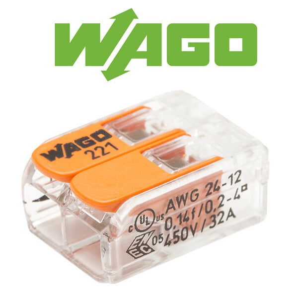 WAGO - WAGO Sachet de 3 bornes S221 2 entrées fils souples et rigides 0.5 à 6mm² - large