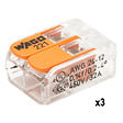 WAGO - WAGO Sachet de 3 bornes S221 2 entrées fils souples et rigides 0.5 à 6mm² - vignette
