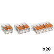 WAGO - WAGO Sachet de 20 bornes 2, 3 et 5 Entrées S221 pour connexion automatique, panaché, haute qualité - vignette