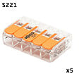 WAGO - Blister panaché de 40 bornes de connexion automatique 2,3 et 5 entrées  S221 - vignette