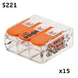 WAGO - Blister panaché de 40 bornes de connexion automatique 2,3 et 5 entrées  S221 - vignette