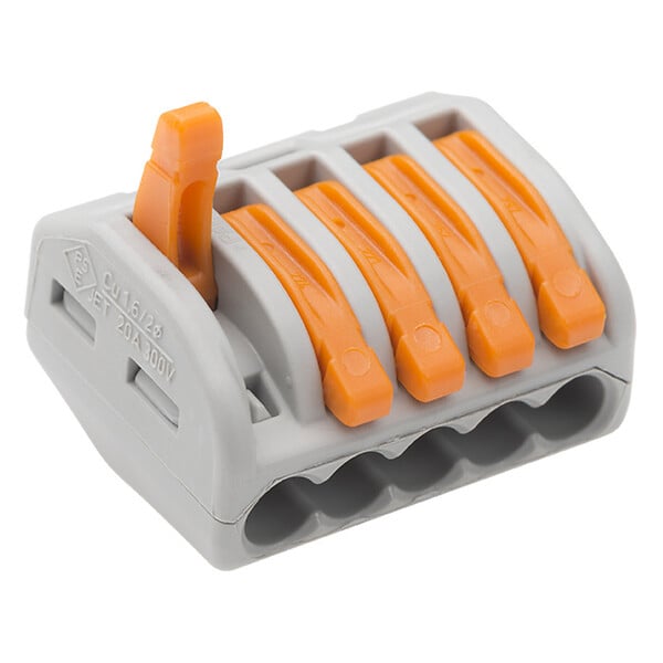 WAGO - WAGO Sachet de 15 bornes de connexion automatique 5 entrées S222 - large