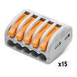 WAGO - WAGO Sachet de 15 bornes de connexion automatique 5 entrées S222 - vignette