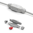 RAYTECH - Boite étanche Betty/4 L 4 mm² - Micro-jonction électrique étanche IP68/IP69K avec gel – Connecteur extérieur compact résistant UV - vignette