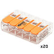 WAGO - Pot de 100 bornes de connexion automatique S221 2,3 et 5 entrées - vignette