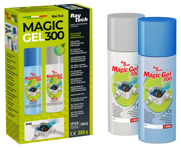 RAYTECH - Raytech Magic Gel 300 – Gel Isolant IP68 pour Raccordements Électriques | Réticulation Rapide 10 min | Atoxique, Réversible, Facile à Couler - large