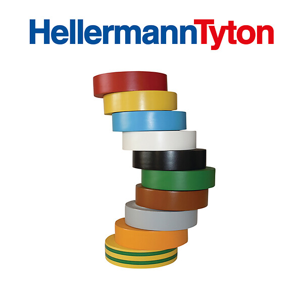 HELLERMANNTYTON - HellermannTyton Lot de 10 rubans isolants électriques HelaTape Flex 15 - Longueur 10m, largeur 15mm - large