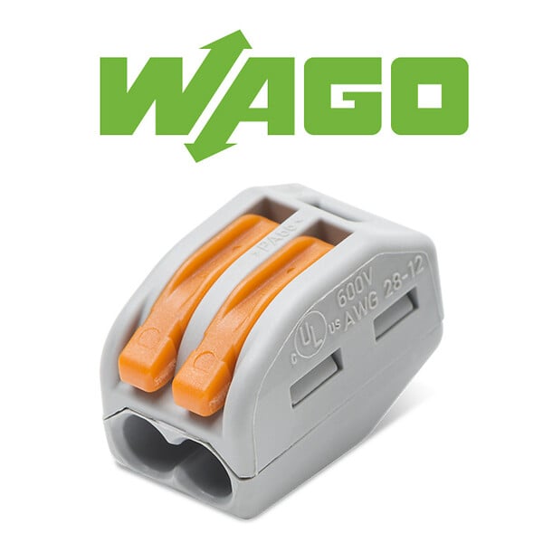 WAGO - WAGO 50x Connecteurs rapides S222 2 entrées pour connexion automatique, lot de 50 unités - large