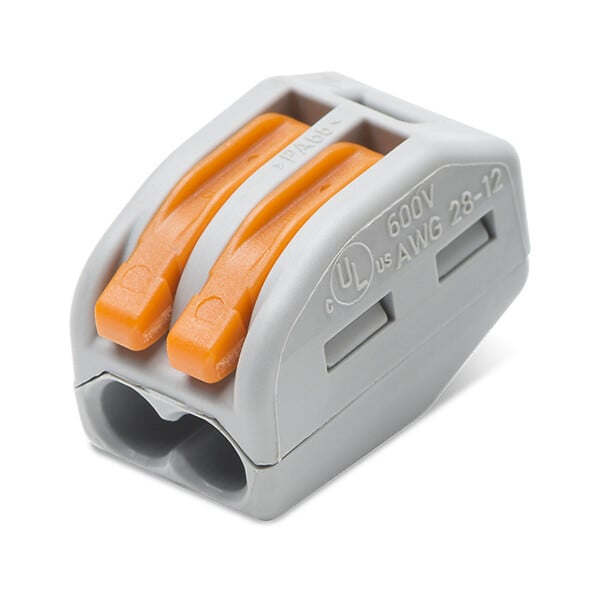 WAGO - WAGO 50x Connecteurs rapides S222 2 entrées pour connexion automatique, lot de 50 unités - large
