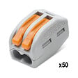 WAGO - WAGO 50x Connecteurs rapides S222 2 entrées pour connexion automatique, lot de 50 unités - vignette