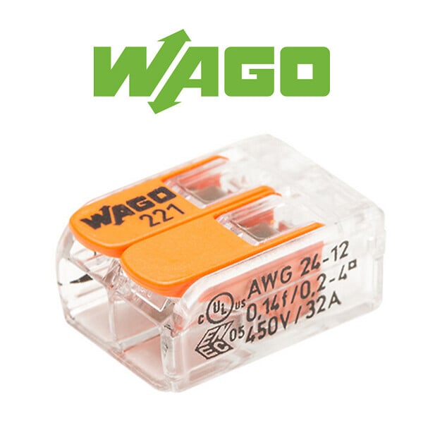 WAGO - Bornes de connexion automatique S221 2 entrées par 100 - large