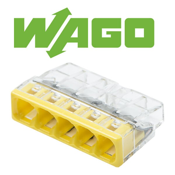 WAGO - Flacon de 50 mini bornes de connexion automatique 5 entrées S2273 - large