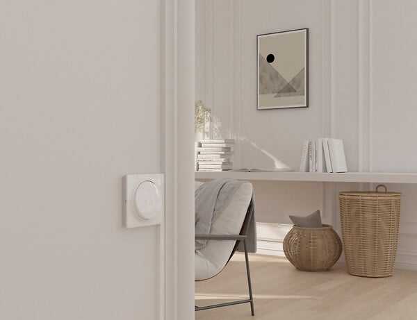 FONTINI - FONTINI Bouton poussoir blanc Neo Evo saillie complet, design moderne et fonctionnel - large