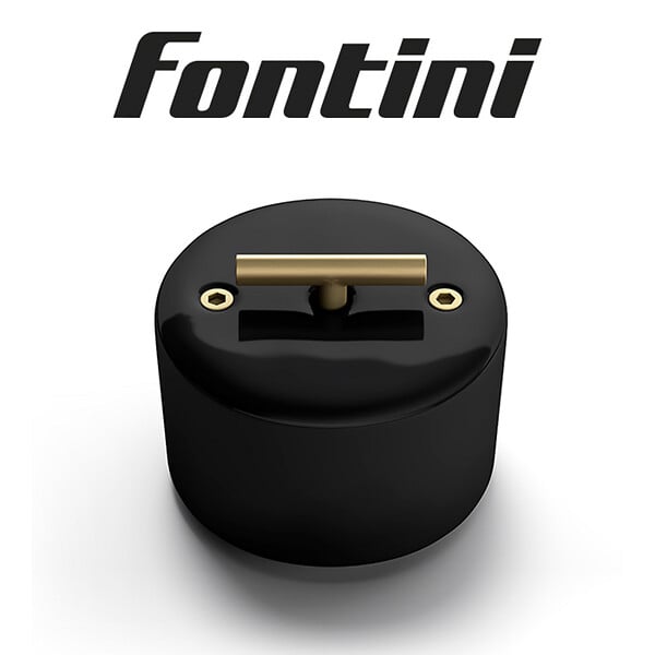 FONTINI - FONTINI Inter. volets-roulants rotat. metal laiton dore porcel. noire DO - large