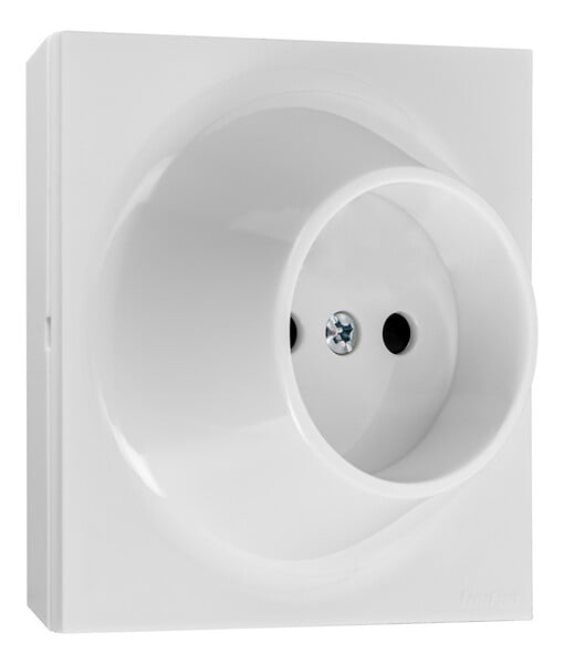 FONTINI - FONTINI Prise 16A blanche Neo Evo 2P saillie complète, design moderne et finition soignée - large