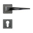 AYR - AYR Lot de 2 poignées MAXIM graphite mat + 2 rosaces cylindre graphite mat - vignette