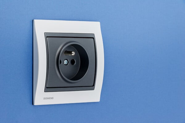 SIEMENS - SIEMENS Plaque Simple Metal Perle Blanc Delta IRIS - large