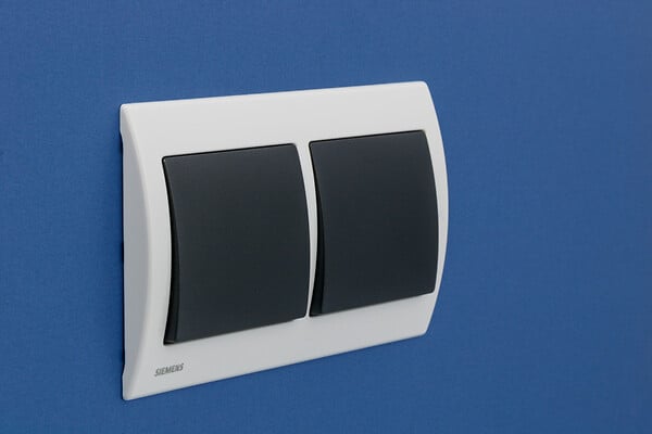 SIEMENS - SIEMENS Plaque Double Horizontale Blanc Delta IRIS SIEMENS - large