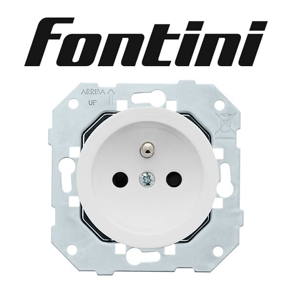 FONTINI - FONTINI Prise 2P+T Blanc Glossy DOM - large