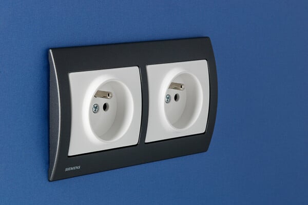 SIEMENS - SIEMENS Plaque Double Horizontale Anthracite Delta IRIS - large