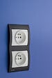 SIEMENS - SIEMENS Plaque Double Verticale Anthracite Delta IRIS - vignette