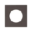 FONTINI - Obturateur blanc DOM + plaque simple taupe - vignette