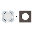 FONTINI - Obturateur blanc DOM + plaque simple taupe - vignette