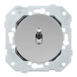 FONTINI - FONTINI Bouton poussoir ALU avec manette chrome DOM et plaque simple métallisée gris - vignette