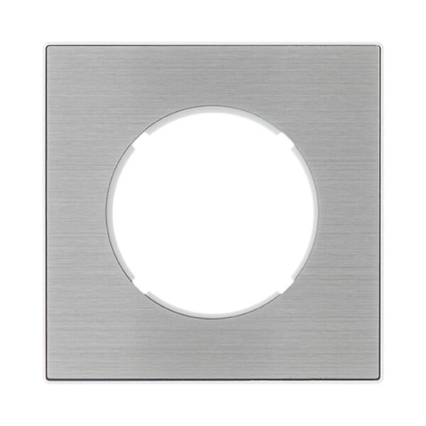 FONTINI - FONTINI Bouton poussoir ALU avec manette chrome DOM et plaque simple métallisée gris - large