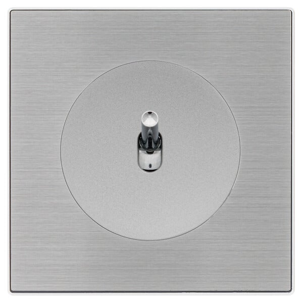 FONTINI - FONTINI COMMANDE VOLET ROULANT ALU DOM + PLQ SIMPLE MÉTAL GRIS - large