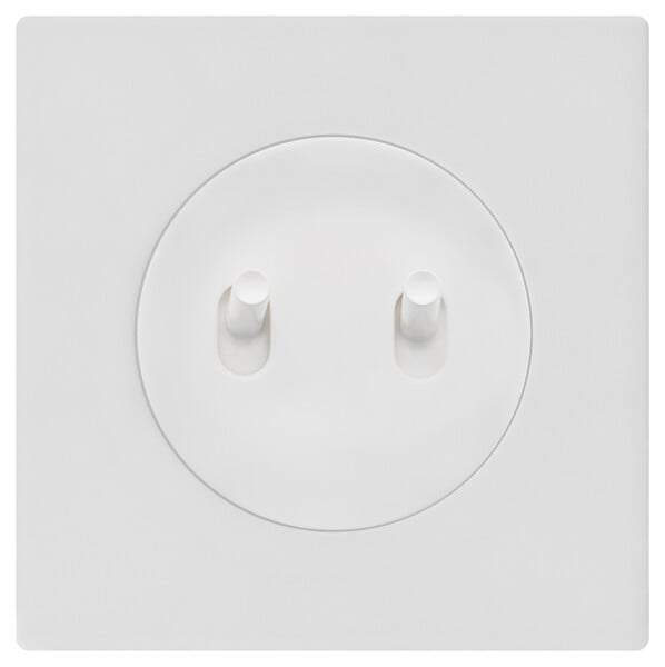 FONTINI - FONTINI Double va-et-vient blanc avec manette blanc glossy DOM et plaque simple blanc - large