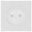 FONTINI - FONTINI Double va-et-vient blanc avec manette blanc glossy DOM et plaque simple blanc - vignette