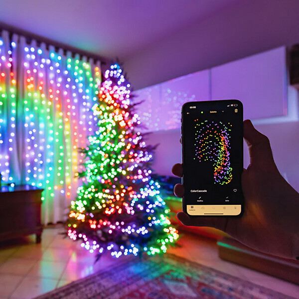 TWINKLY - TWINKLY Guirlande lumineuse LED multicolore connectée 48m IP44 contrôlée par application - large