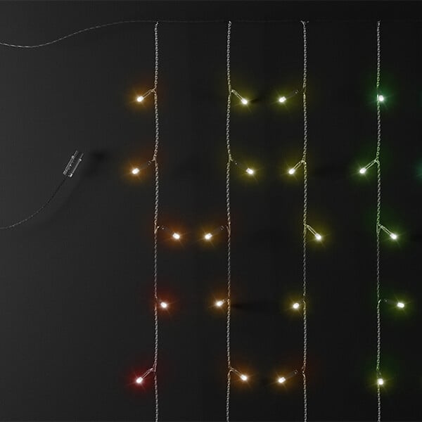 TWINKLY - Rideau Lumineux Connecté 1x2m IP65 - Fil Noir | Étanche et pour l'Extérieur - large