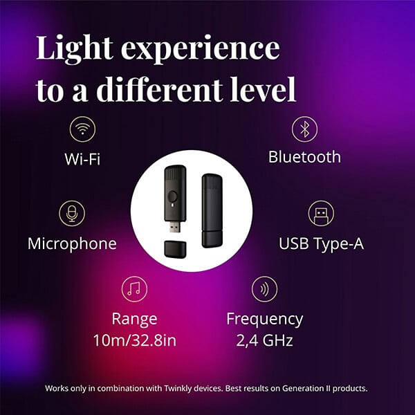 TWINKLY - TWINKLY Dongle USB Synchronisation Son Twinkly – Capteur Bluetooth et Wi-Fi USB - large
