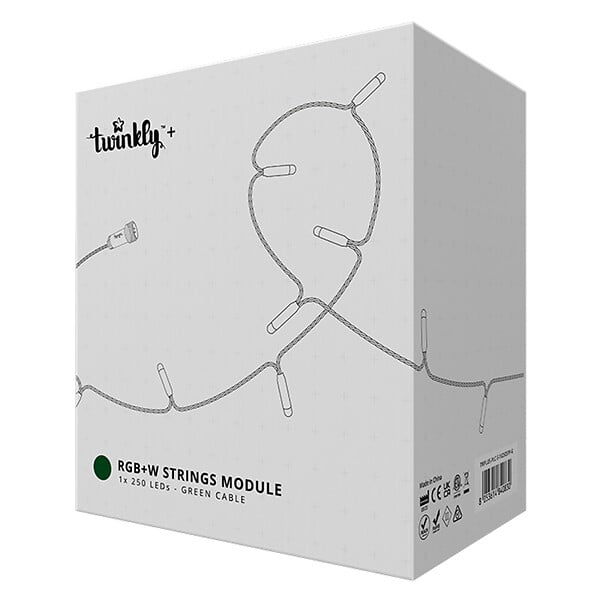 TWINKLY - TWINKLY Guirlande Connectée IP65 25m 250 LEDS RGBW Fil Vert Étanche et Intelligente Twinkly Strings Plus - large