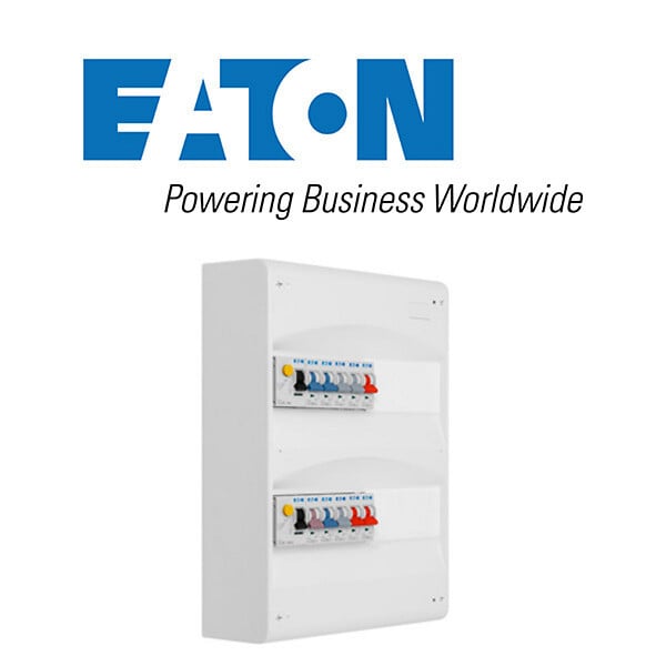 EATON CAPRI - Tableau 2 rangées pré-équipé 2 inter. diff. 63A + 10 disjoncteurs - large