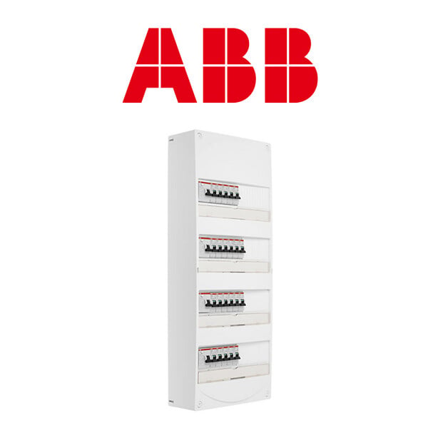ABB - ABB Tableau 4 rangées pré-équipé 4 inter. diff. 63A + 22 disjoncteurs - large