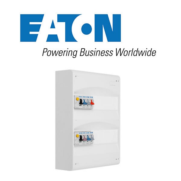 EATON CAPRI - Tableau 2 rangées pré-équipé 2 inter. diff. 40A + 6 disjoncteurs - large