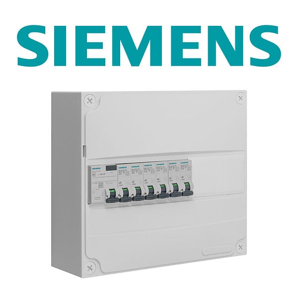 SIEMENS - Tableau électrique pré-équipé 1 rangée 13 modules 6 disjoncteurs 1 interrupteur différentiel-SIEMENS - large