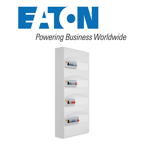 EATON CAPRI - Tableau 4 rangées pré-équipé 2 interdiff 63A + 2 interdiff 40A + 16 disjoncteurs - large