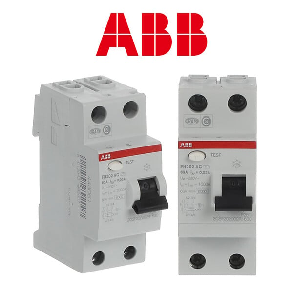 ABB - ABB Lot de 2 interrupteurs différentiels à vis 63A 30mA Type AC - large