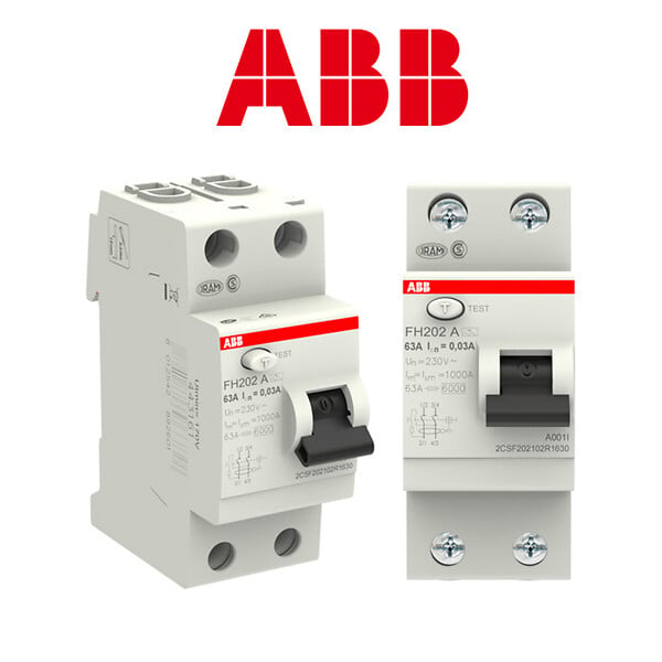 ABB - ABB Lot de 2 interrupteurs différentiels à vis 63A 30mA Type A - large
