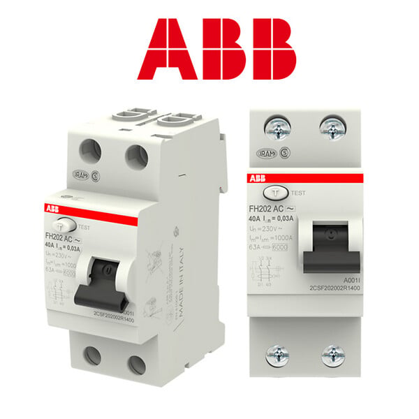 ABB - ABB Lot de 2 Interrupteurs différentiels à vis 40A 30mA Type AC raccordement rapide - large