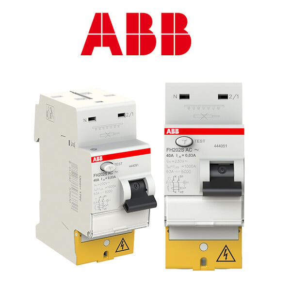 ABB - Lot de 2 Interrupteurs différentiels automatiques raccordement Rapide 40A 30mA Type AC-ABB - large