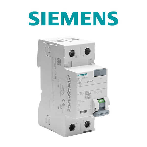 SIEMENS - SIEMENS Interrupteur différentiel 30 mA 40 A Type A compact et fiable pour votre installation électrique - large