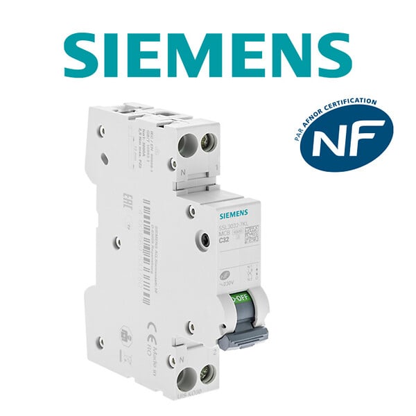 SIEMENS - SIEMENS Disjoncteur 32A Ph+N courbe C 4.5kA 230V - large