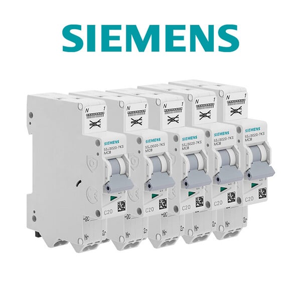 SIEMENS - SIEMENS Lot de 5 disjoncteurs Auto P+N 20A - large
