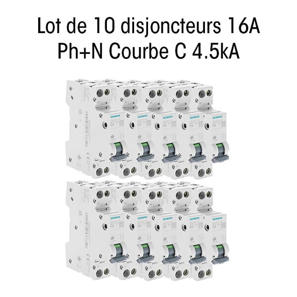 SIEMENS - SIEMENS Lot de 10 Disjoncteurs PH 16A SIEMENS NEW (976) - large