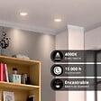 XANLITE - Lot de 5 spots LED encastrables blancs avec ampoules GU10 incluses, équivalent 50W, 345 lm, blanc neutre, 4000K, angle 36°, têtes orientables, classe énergétique A+, durée de vie 25000 h - vignette